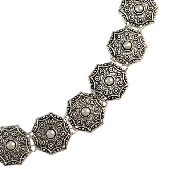 Tibetan gypsy festival silver medallion choker🌈 - Picture 4 of 4